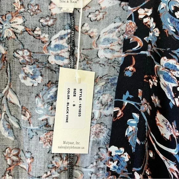 Sim & Sam Floral women’s kimono cardigan Size Small - Picture 6 of 7